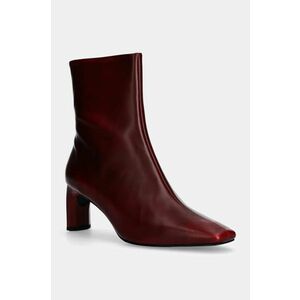 Vagabond Shoemakers cizme de piele VENDELA femei, culoarea bordo, cu toc drept, 5823-018-47 imagine