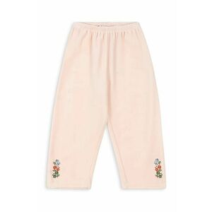 Konges Sløjd pantaloni de trening pentru copii VELOU PANTS GOTS culoarea bej, cu imprimeu, KS102133 imagine