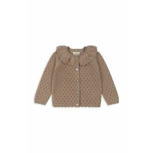 Konges Sløjd cardigan copii HOLIDAY KNIT CARDIGAN culoarea maro, light, KS101994 imagine