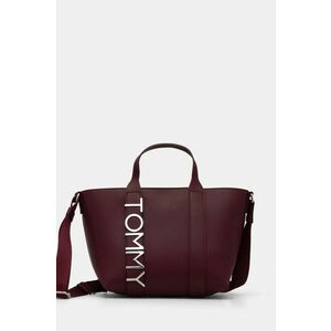 Tommy Jeans poseta culoarea bordo, AW0AW17049 imagine