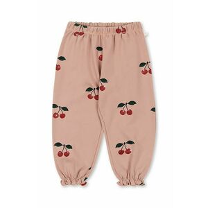 Konges Sløjd pantaloni de bumbac pentru copii MALLI GLITTER PANTS GOTS culoarea roz, modelator, KS101790 imagine