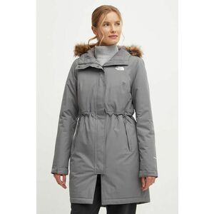 The North Face geaca Zaneck Parka femei, culoarea gri, de tranzitie, NF0A4M8Y0UZ1 imagine