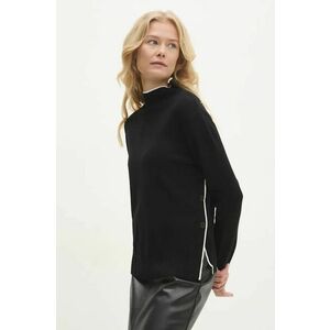 Answear Lab pulover de lana culoarea negru, cu turtleneck imagine