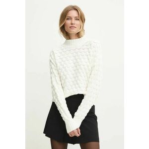 Answear Lab pulover femei, culoarea alb, light, cu turtleneck imagine