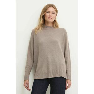 Answear Lab pulover de lana femei, culoarea gri, light, cu turtleneck imagine