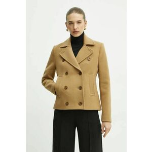 MICHAEL Michael Kors geaca de lana culoarea maro, de tranzitie, MF420GJBQA imagine