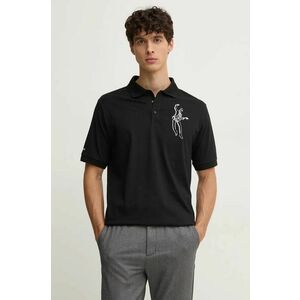 Karl Lagerfeld polo de bumbac culoarea negru, cu imprimeu, 544225.745442 imagine