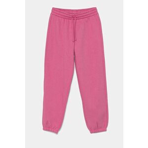 United Colors of Benetton pantaloni de trening pentru copii culoarea roz, neted, 39M2CF05I imagine