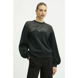 Karl Lagerfeld bluza femei, culoarea negru, cu imprimeu, 246W1806 imagine