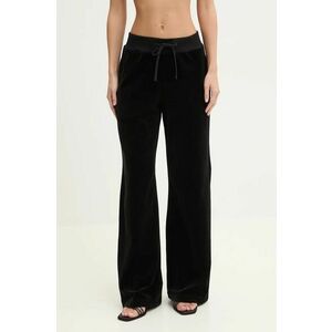 Miss Sixty pantaloni de trening din velur culoarea negru, cu imprimeu, 6L4PJ4450000 imagine