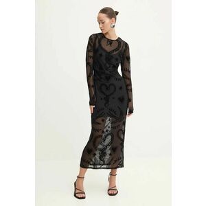 Never Fully Dressed rochie Swallow Romance Soho culoarea negru, maxi, mulata, NFDDR1571 imagine