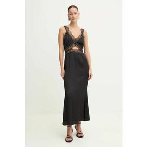 Never Fully Dressed rochie Mimi Dress with Stud Trim culoarea negru, maxi, evazati, NFDDR1658 imagine