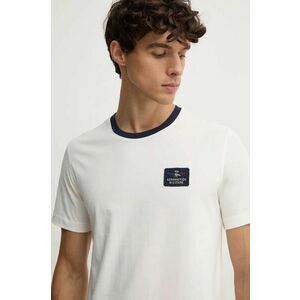 Aeronautica Militare tricou din bumbac barbati, culoarea bej, cu imprimeu, TS2331J662 imagine