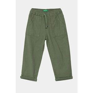 United Colors of Benetton pantaloni copii culoarea verde, neted, 47K0GF026 imagine