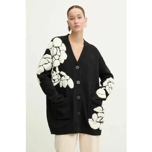 Blugirl Blumarine cardigan din amestec de lana culoarea negru, RF4044.MA87O imagine