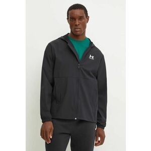 Under Armour windbreaker Vibe Woven Windbreaker culoarea negru, de tranzitie, 1386555 imagine