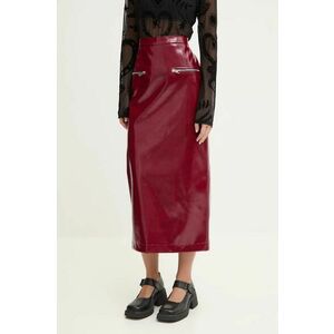 MSGM fusta culoarea bordo, maxi, creion, 3742MDD04.247800 imagine