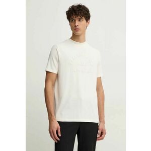 Karl Lagerfeld tricou barbati, culoarea bej, cu imprimeu, 544221.755050 imagine