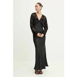 Never Fully Dressed rochie Emma culoarea negru, maxi, evazati, NFDDR1680 imagine