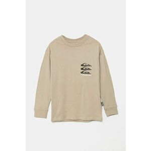 Quiksilver longsleeve din bumbac pentru copii VINTAGE MIX LS culoarea bej, cu imprimeu, EQBZT04799 imagine