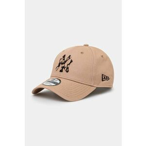 New Era șapcă de baseball din bumbac SEASONAL INFILL 9FORTY® culoarea maro, cu imprimeu, 60565118 imagine