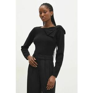 Answear Lab bluza femei, culoarea negru, neted imagine