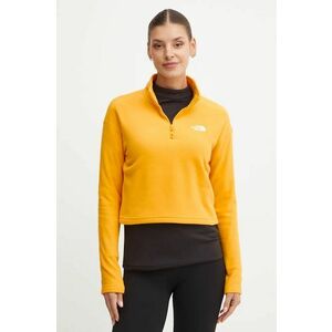 The North Face hanorac 100 Glacier Cropped culoarea galben, neted, NF0A855N56P1 imagine