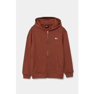 Quiksilver bluza copii BASIC HOOD ZIP culoarea portocaliu, cu glugă, neted, EQBFT03890 imagine