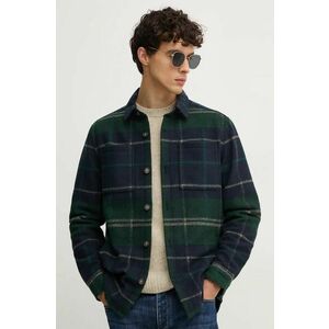 Barbour geacă cu aspect de cămașă culoarea verde, de tranzitie, MOS0400 imagine