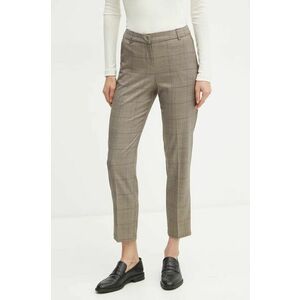 Morgan pantaloni PICTA.F femei, culoarea maro, fason tigareta, medium waist, PICTA.F imagine