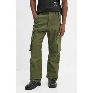 G-Star Raw pantaloni de bumbac culoarea verde, drept, D25224-D752 imagine