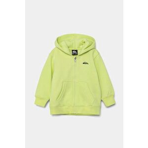 Quiksilver bluza copii GRAPHIC ZIP HOODIE culoarea verde, cu glugă, melanj, AQKFT03047 imagine