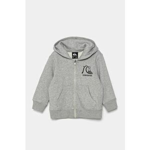 Quiksilver bluza copii GRAPHIC ZIP HOODIE culoarea gri, cu glugă, melanj, AQKFT03047 imagine