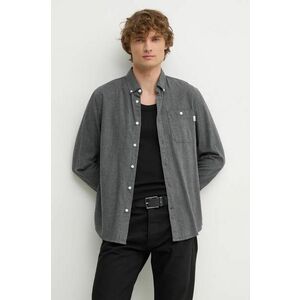 Pepe Jeans camasa din bumbac MIKE barbati, culoarea gri, cu guler button-down, regular, PM308719 imagine