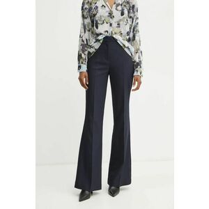 Morgan pantaloni PFLOU.F femei, culoarea albastru marin, evazati, high waist, PFLOU.F imagine