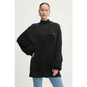 Tommy Jeans pulover femei, culoarea negru, cu turtleneck, DW0DW19682 imagine