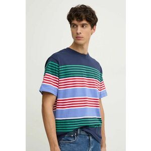 United Colors of Benetton tricou din bumbac barbati, culoarea albastru marin, modelator, 38Y3U109J imagine