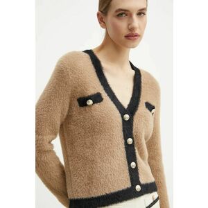 Morgan cardigan MOGUIN femei, culoarea bej, MOGUIN imagine