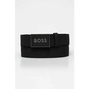 BOSS curea de piele barbati, culoarea negru imagine