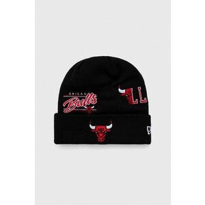 New Era caciula culoarea negru, din tricot gros, CHICAGO BULLS imagine