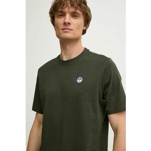 North Sails tricou din bumbac barbati, culoarea verde, neted imagine