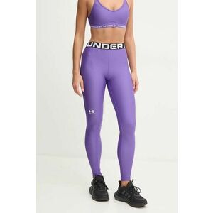 Under Armour leggins de antrenament HG Authentics culoarea violet, cu imprimeu, 1383559 imagine