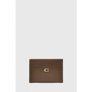 Coach carcasa din piele Essential Card Case culoarea maro imagine