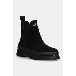 Gant botine din piele intoarsa Wintly femei, culoarea negru, cu platforma, 29553793 G00 imagine