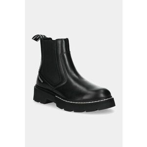 Karl Lagerfeld ghete chelsea de piele KAMDEN femei, culoarea negru, cu platforma, KL40460 imagine