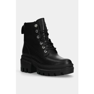 Timberland bocanci de piele Everleigh femei, culoarea negru, cu toc plat, TB0A41S70151 imagine