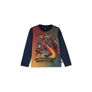 Lego longsleeve din bumbac pentru copii LWTANO 706 culoarea galben, cu imprimeu, 12011280 imagine