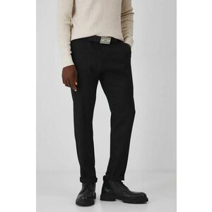 Medicine pantaloni barbati, culoarea negru, cu fason chinos imagine