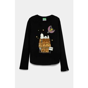 United Colors of Benetton longsleeve din bumbac pentru copii culoarea negru, 3VR5C10OQ imagine