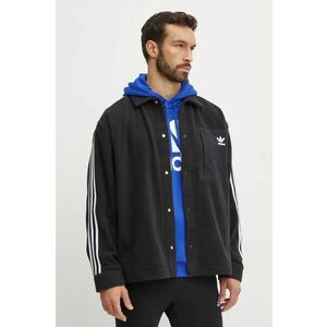 adidas Originals camasa barbati, culoarea negru, relaxed, IZ1834 imagine